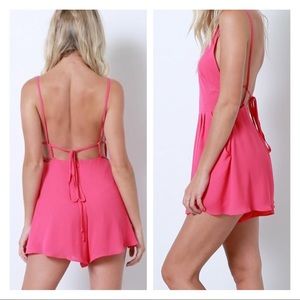 🔴 CLEARANCE FUCHSIA ROMPER/PLAYSUIT